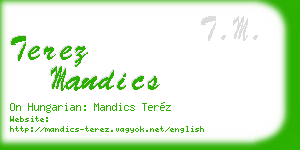 terez mandics business card